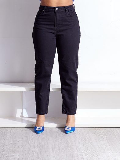 LY LOVE BLACK MUM JEANS