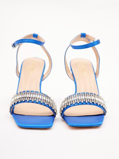 POG COBALT SINGLE BAND EMBELLISHED STRAPPY SANDAL