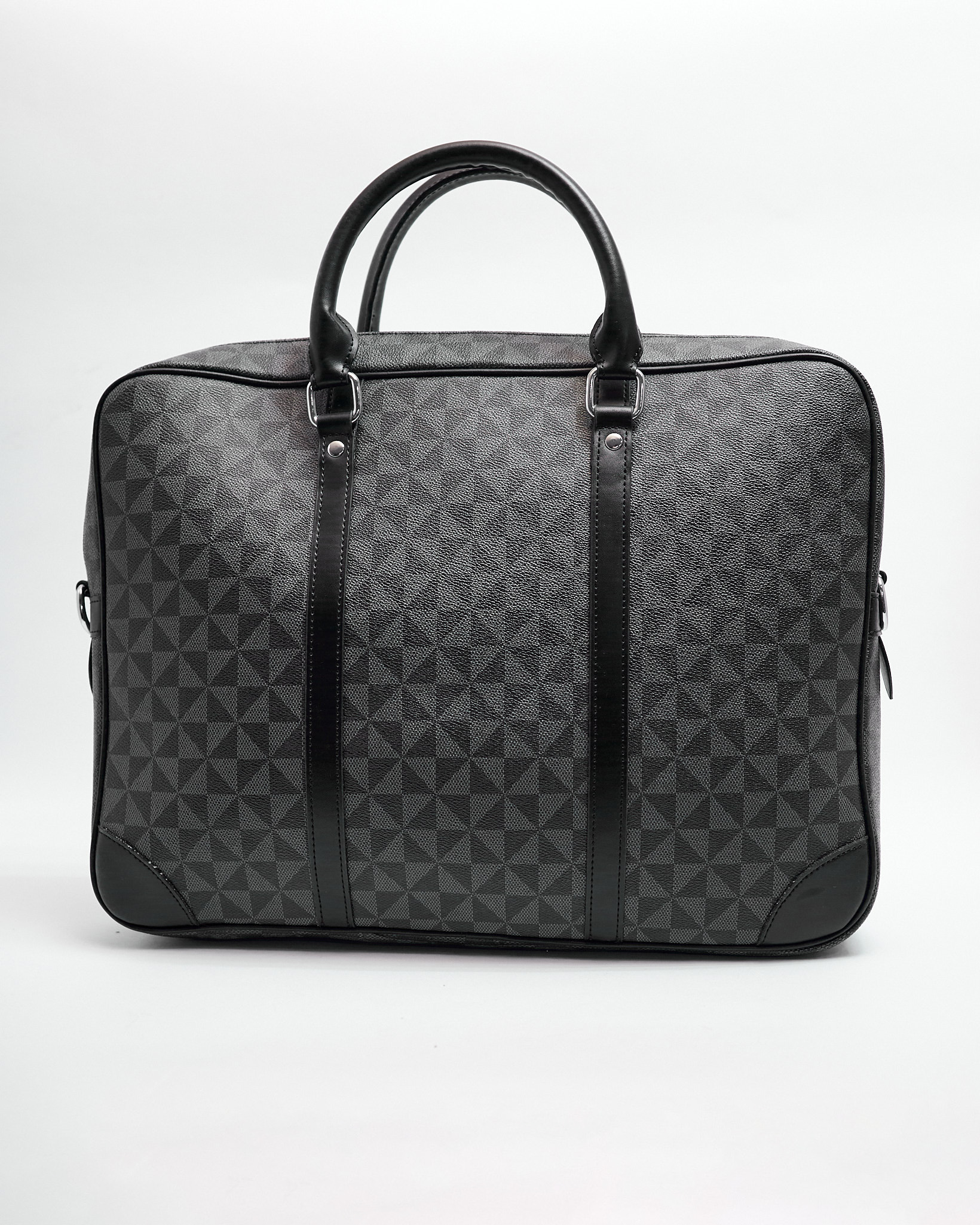 POG BLACK ABSTRACT PRINT LEATHER LAPTOP BAG – Posh Apparels