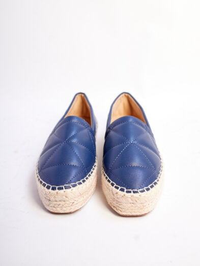 POG 3002-20A NAVY QUILTED ESPADRILLES SHOE