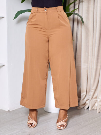 MISSNISS TAUPE HIGHWAIST CULOTTES