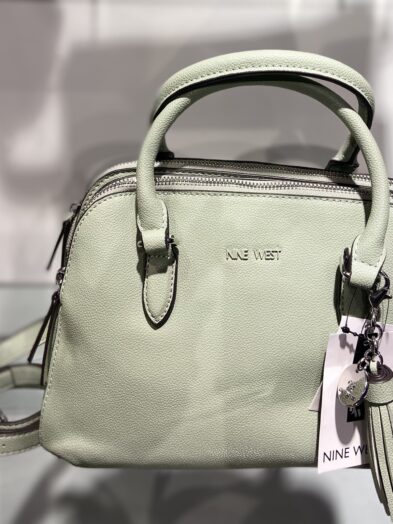 NINEWEST MINT GREEN DOUBLE ZIPPER TOTE BAG