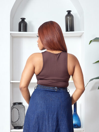 COTTON ANGEL CHOCO HIGH ROUND BODYSUIT