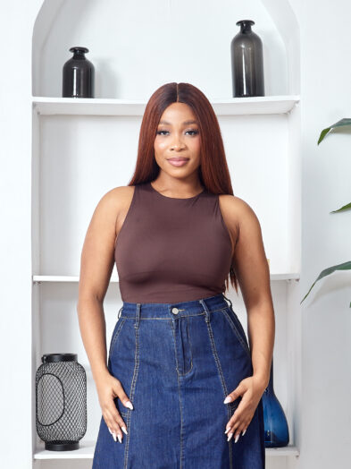 COTTON ANGEL CHOCO HIGH ROUND BODYSUIT