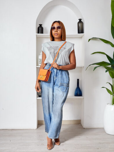 CHYY 8300-10 DOUBLE POCKET MOM JEANS