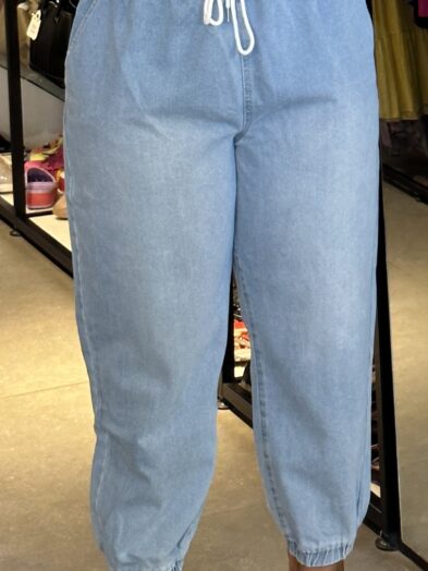 FOREVER PLUS SIZE  DENIM JOGGERS