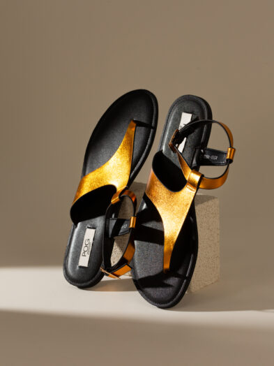 POG GOLD GLADIATOR FLAT SANDALS