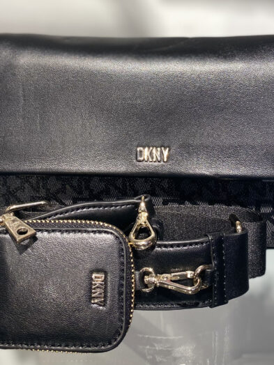 DKNY CHRISELLE BLACK MILITARY BAG