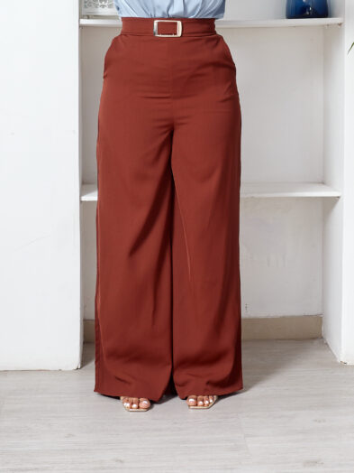 POG CHOCO BIG BUCKLE FLARE PANTS