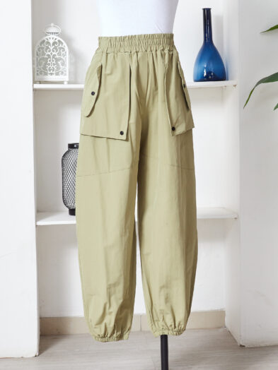 LSK KHAKI DOUBLE POCKET MILITARY JOGGERS