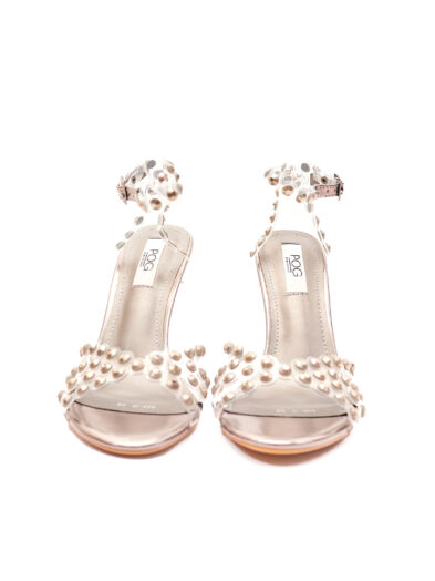 POG 568-15 GUN STUDDED PERSPEX STRAPPY SANDAL