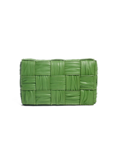 7819 OLIVE WOVEN BOX PURSE
