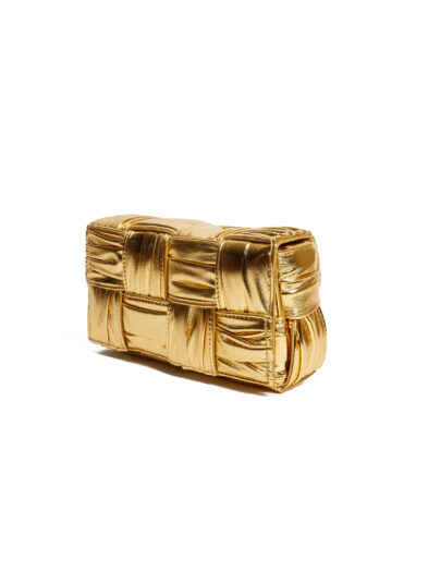7191 GOLD WOVEN BOX PURSE