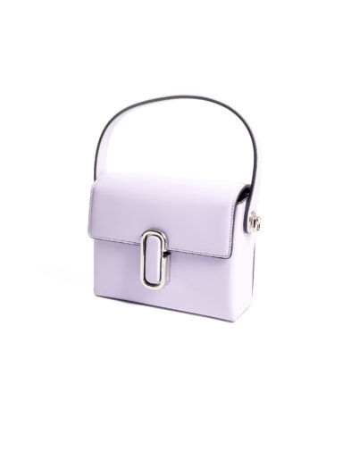 TANGXINRIJI LAVENDER SMOOTH LEATHER ZERO BUCKLE BOX BAG