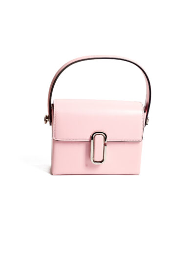 TANGXINRIJI PINK SMOOTH LEATHER ZERO BUCKLE BOX BAG