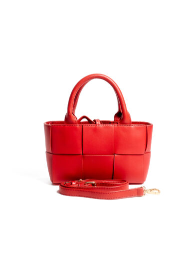 FOCUS BABY RED WOVEN BOTT GRAB HANDLE BAG
