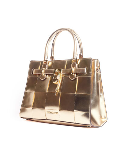 MK PALE GOLD MD SATCHEL BAG