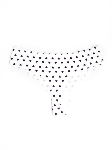 VIMERLEA V2141 IVORY HEART COTTON PRINT THONG