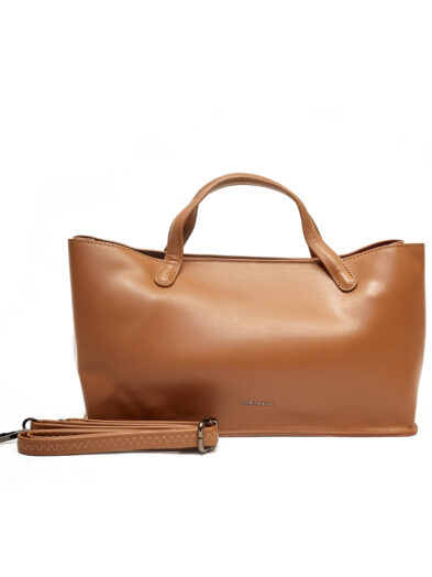 CHRIS KALLA NUDE SMOOTH LEATHER MED BOAT SHOPPER BAG