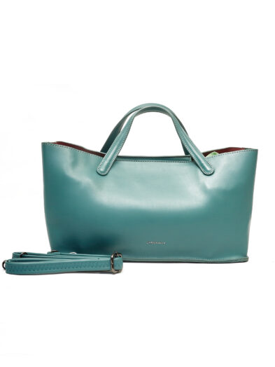 CHRIS KALLA SAGE SMOOTH LEATHER MED BOAT SHOPPER BAG