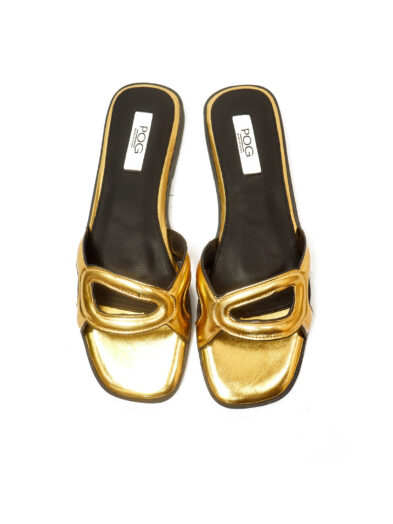 POG GOLD CUTOUT SLIPPERS