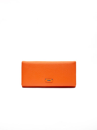 L2-12A ORANGE SARALYN LOGO ENVELOPE WALLET