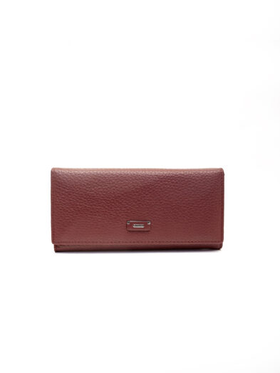L2-12A WINE RED SARALYN LOGO ENVELOPE WALLET