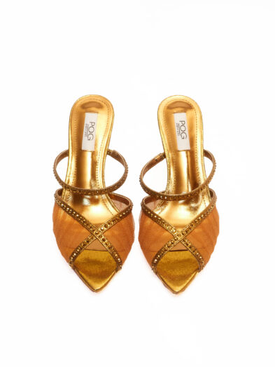 POG  A2256-12 BRONZE MESH OLORI MULTIWAY WAY MULES & SLINGBACK SHOES