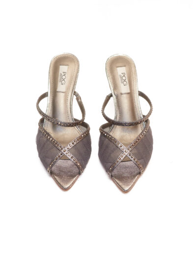 POG  A2256-12 GUN MESH OLORI MULTIWAY WAY MULES & SLINGBACK SHOES