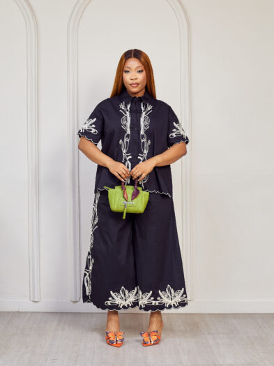 CYARD 69613 BLACK ARTWORK CULOTTES 2PCS SET